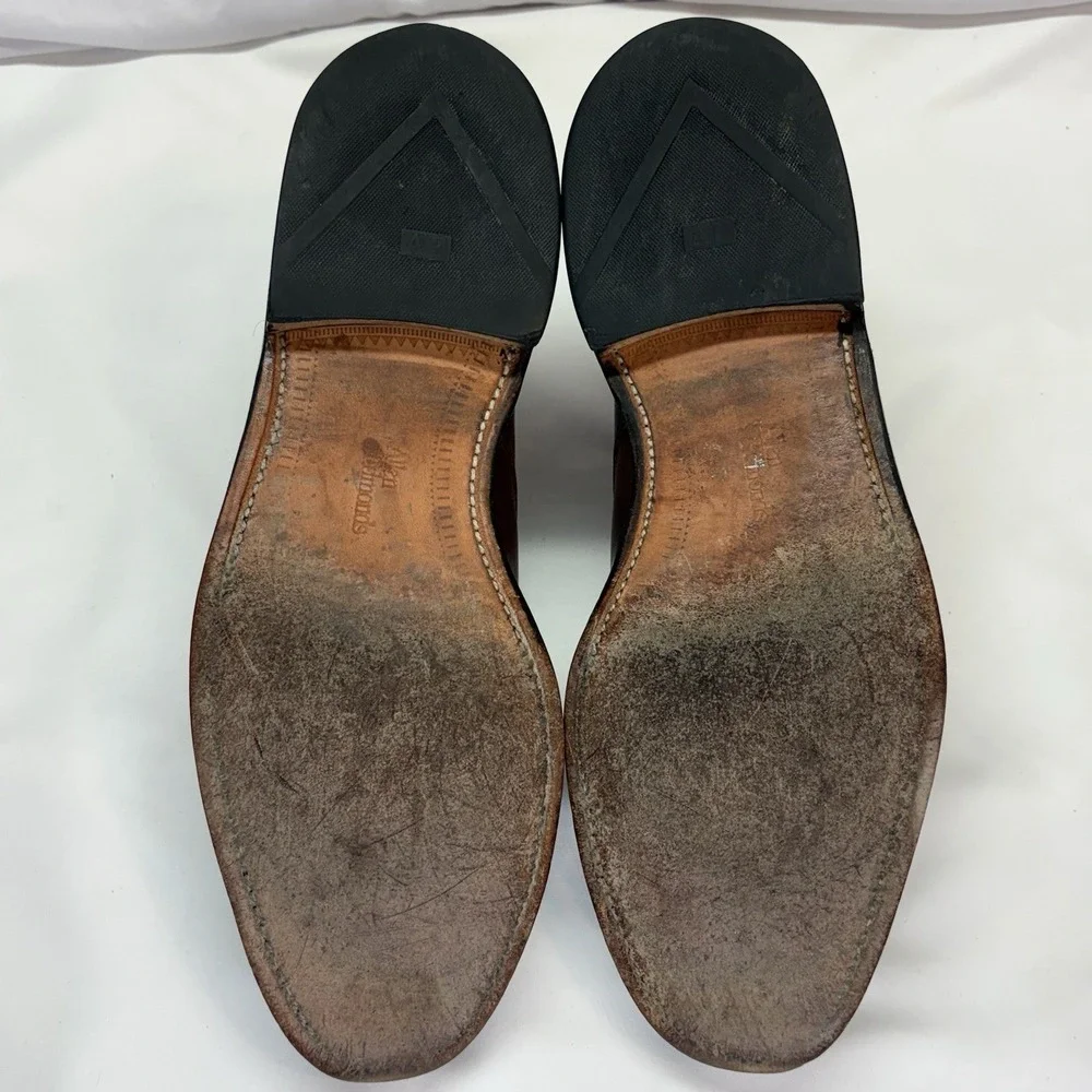 Allen Edmonds Bradley Split Toe Brown‎ Leather Shoes Mens 9.5 D